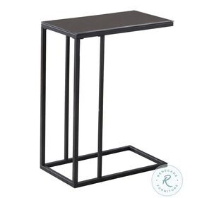 3087 Black Tempered Glass Accent Table