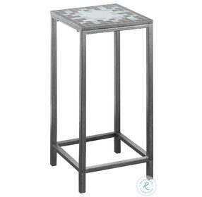 3145 Grey And Blue White Accent Table