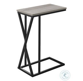 3248 Grey And Black 25" Accent Table