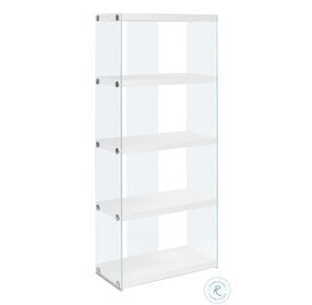 Glossy White Hollow-Core 60" Bookcase