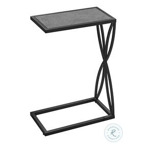 3305 Grey And Black 25" Accent Table