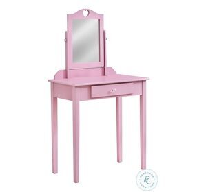 3328 Pink Bedroom Vanity with Mirror