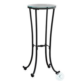 Hammered Black Metal Accent Table