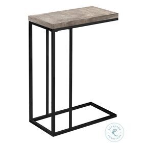 3405 Taupe And Black Accent Table