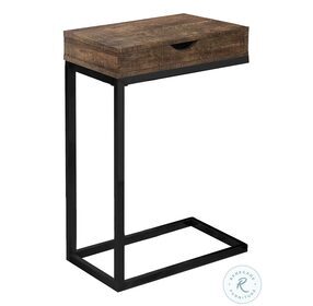 3406 Brown And Black Accent Table