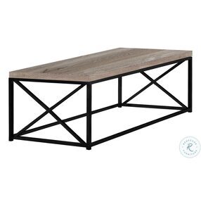3418 Taupe And Black Coffee Table