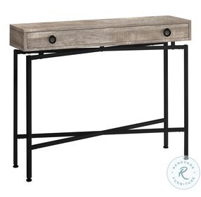 3455 Taupe And Black Console Table