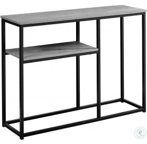Grey and Black Metal 42" Console Table
