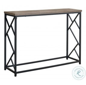3533 Dark Taupe And Black Console Table