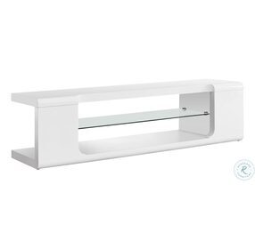 High Glossy White TV Console