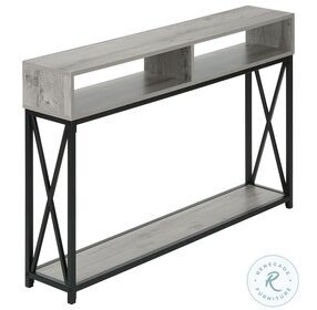 3572 Grey And Black Console Table