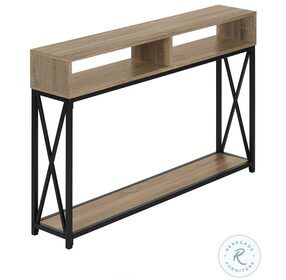 3573 Dark Taupe And Black Console Table
