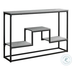 3580 Grey And Black Console Table