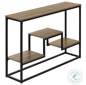 3581 Dark Taupe And Black Console Table