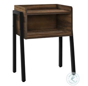 3583 Brown And Black 23" Accent Table