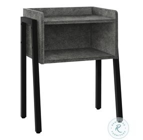 3584 Grey And Black 23" Accent Table