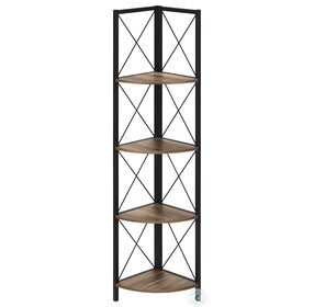 3646 Brown And Black Bookcase