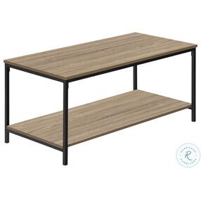3802 Dark Taupe And Black 40" Coffee Table