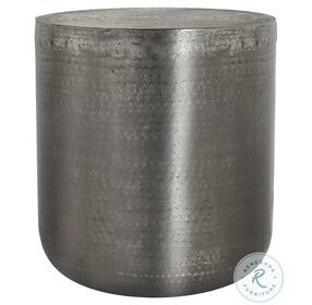 3906 Silver And Gray Accent Table