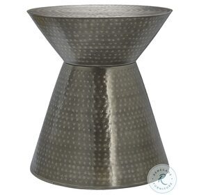 3929 Silver And Gray Accent Table
