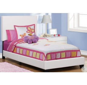 Twin White Panel Bed