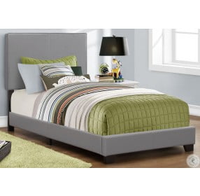 Twin Gray Panel Bed
