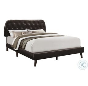 5982Q Brown Queen Upholstered Panel Bed