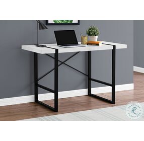 7313 White and Black 48" Home Office Set
