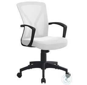 7341 White Swivel Adjustable Office Chair
