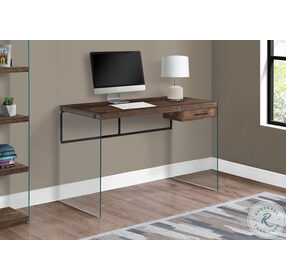 7444 Brown and Black 48" Home Office Set