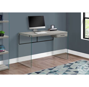 7445 Grey and Black 48" Home Office Set