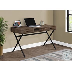 7447 Brown and Black 48" Home Office Set