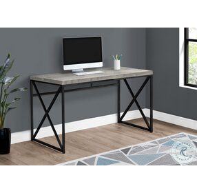 7451 Grey and Black 48" Home Office Set