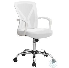 7462 White Swivel Adjustable Office Chair