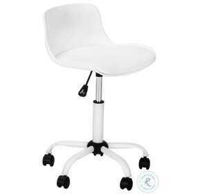 7463 White Swivel Adjustable Office Chair