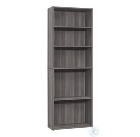 7469 Grey 5 Shelves 72" Bookcase