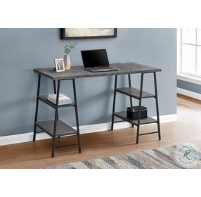 7526 Grey and Black 48" Home Office Set