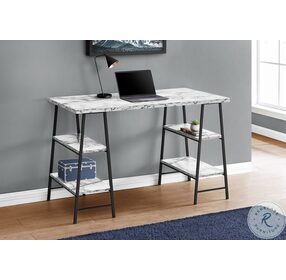 7527 White and Black 48" Home Office Set