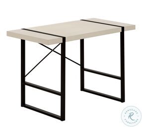 7659 Taupe And Black 48" Computer Desk