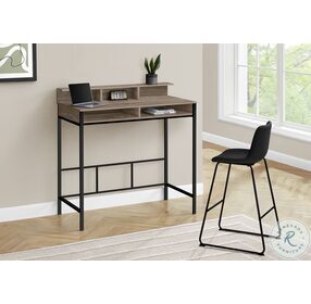 7702 Dark Taupe Home Office Set With Hutch
