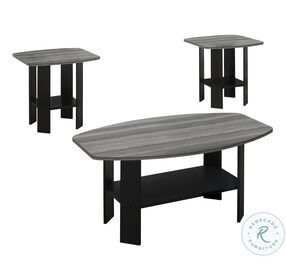 7928P Black And Grey 3 Piece Occasional Table Set