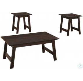 7930P Cappuccino 3 Piece Occasional Table Set