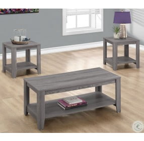 7991P Gray 3 Piece Occasional Table Set