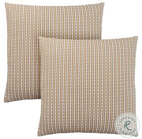 9229 Dark Taupe Abstract Dot 18" Pillow Set Of 2