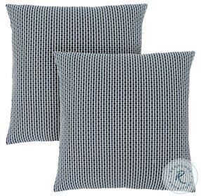 9241 Dark Blue Abstract Dot 18" Pillow Set Of 2