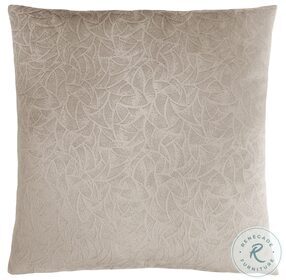 9254 Taupe Floral Velvet 18" Pillow