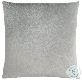9256 Light Grey Floral Velvet 18" Pillow