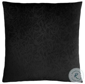 9266 Black Floral Velvet 18" Pillow