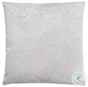 9320 Light Grey Feathered Velvet 18" Pillow