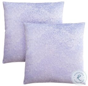 9325 Light Purple Feathered Velvet 18" Pillow Set Of 2